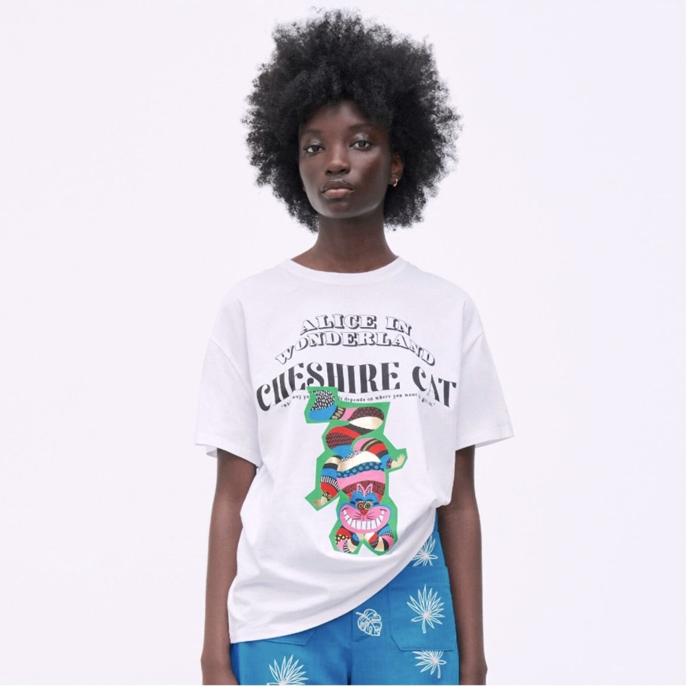 Beloved Cheshire Cat from Alice and Wonderland Disney tee. Zara